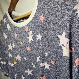 DKNY SET Starry Night Pajama Top - Blue and Pink